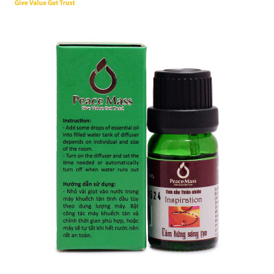 TD10ml-KX9 Combo Tinh Dầu Cảm Hứng Sáng Tạo Peace Mass 10ml - Bộ Kẹp Xe Ô tô - Inspiration