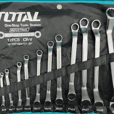 BỘ CỜ LÊ HAI ĐẦU VÒNG 12 CHI TIẾT 6-32MM TOTAL THT1024121 - HÀNG CHÍNH HÃNG