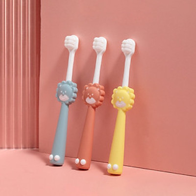 Bàn Chải Đánh Răng Sợi Cotton Siêu Mềm Cho Bé Tập Đánh Răng Giao màu ngẫu nhiên
