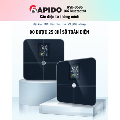 Cân sức khỏe Rapido RSB05-BS - Hàng chính hãng - Bảo Hành 12 Tháng