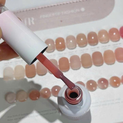 Set Sơn Gel Màu Nude BUBGIR 12 Màu Số 41 Tông Nâu thạch trà sữa Nude, Hồng Nude đậm , Đỏ Nude Chai 15ml Làm Nail Siêu Bóng Đặc Mướt, Tặng Bảng Màu
