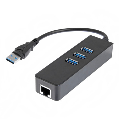 Bộ chia 3 cổng Usb 3.0 + 1 cổng Lan - Hub Usb 3.0 + Lan - Hàng Nhập Khẩu