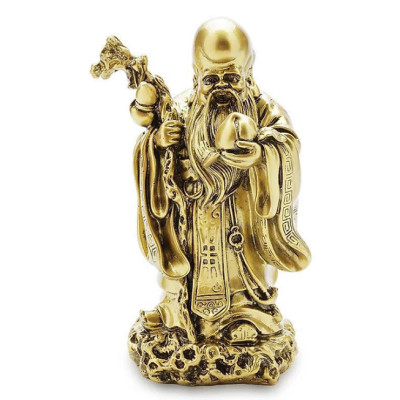 Bộ tượng Phước Lộc Thọ CTT2 size trung 9 x 9.7 x 19cm Tundo mạ vàng hoặc màu xanh chọn màu