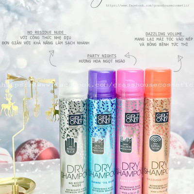  [FULL MÀU - Made in UK] Dầu Gội Khô Girlz Only 200ml giúp làm phồng, hỗ trợ cải thiện tình trạng khô bết tóc (Party Night, Dawn 