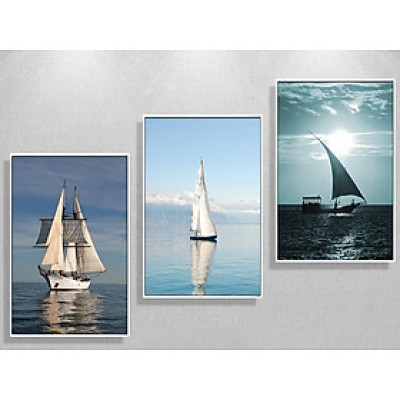Bộ Tranh Treo Tường Tráng Gương Thuận Buồm Xuôi Gió Cao Cấp . Tặng kèm Đinh Treo Không Cần Khoan Tường