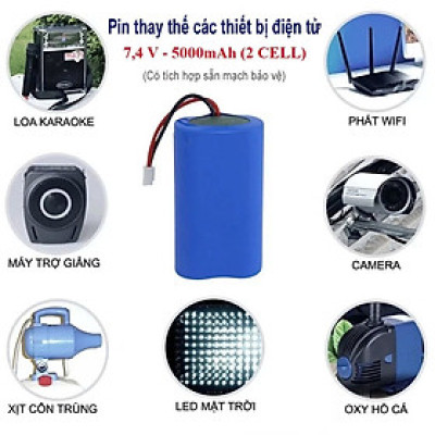 Pin CELL 18650 7.4V 5000mAh
