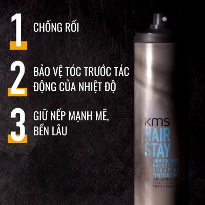 Gôm Tạo Kiểu Giữ Nếp Mạnh Mẽ Goldwell KMS Finishing Hairstay Nhanh Khô, Giữ Nếp Lâu Không Dính 300ml