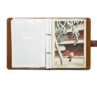 hoa ta - Bìa Da Đông Á Danh Hoạ Kèm Bộ 10 Tranh Khắc Gỗ Nhật In Trên Giấy Washi