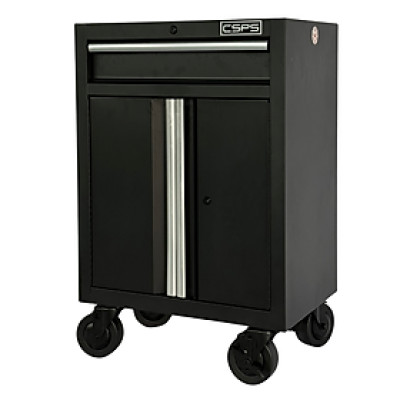 Tủ dụng cụ CSPS 61cm - 01 hộc kéo màu đen kèm bánh xe (tay cầm trắng)