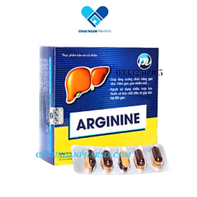 Viên bảo vệ gan Arginin Phúc Vinh Hộp 60 viên - Giảm rối loạn chức năng gan - nổi mẫn ngứa - mề đay - dị ứng - vàng da