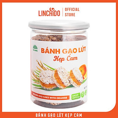 Bánh Gạo Lứt Kẹp Cam - Đặc Sản Đồng Tháp - Hủ 150 Gram