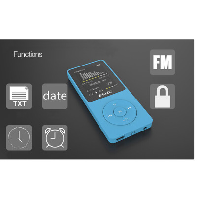 Máy nghe nhạc Ruizu X02: Thiết kế nhỏ gọn, ghi âm chất lượng cao, nghe đài FM, hỗ trợ nhạc Lossless (MP3/WMA/WAV/APE/FLAC), màn hình TFT 1.8 inch, bộ nhớ 8GB/16GB, thẻ nhớ microSD 64GB, pin 80 giờ, giải trí tiện lợi mọi lúc mọi nơi - Hàng nhập khẩu