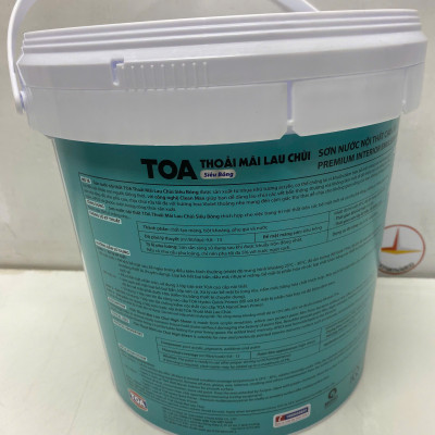 Sơn nước Toa thoải mái lau chùi siêu bóng màu trắng _5L