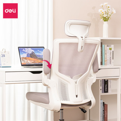 Ghế Xoay Văn Phòng Công Thái Học Cao Cấp Có Ngả Lưng 110 Độ Lưng Cánh Bướm Deli - Tựa Lưng Điều Chỉnh Được - Hỗ Trợ Đốt Sống Cổ Tối Ưu Tư Thế Ngồi - Ghế Giám Đốc Bảo Hành 3 Năm