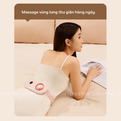 Đai Chườm Nóng Massage Bụng KAW 6 Chế Độ Màn LED Thông Minh, Giảm Đau Bụng Kinh Nhanh Chóng, Làm Ấm Vùng Bụng Vùng Lưng
