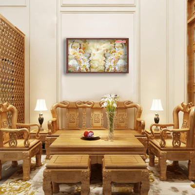 D803 01 Tranh kính Chim Công (được chọn mẫu)