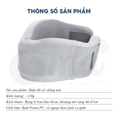 Nẹp cổ mềm chống cổ rùa EMA, đệm đỡ chống mỏi cổ vai gáy, định hình, ngừa thoái hóa đốt sống cổ