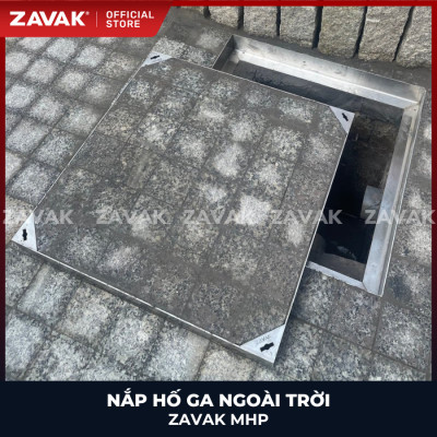 Nắp hố ga lát đá ZAVAK MHP-AA60 KT60x60cm/ lát đá 2cm/ inox 304