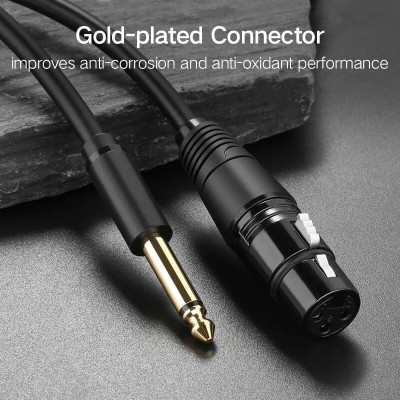Ugreen UG20719AV131TK 2M màu Đen Cáp âm thanh 6.5mm sang cannon âm - HÀNG CHÍNH HÃNG