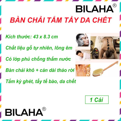 Bàn Chải Tắm Cọ Da Khô, Tẩy Da Chết Body, Gậy Chà Da Khi Tắm Massage Body Cực Đã Loại Tháo Rời (Hàng Chính Hãng)