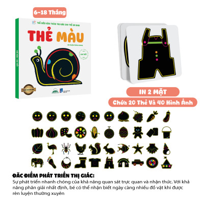 Sách - Thẻ Siêu Kích Thích Thị Giác Cho Trẻ Sơ Sinh - Bộ Thẻ Giúp Bé 0-3 Tuổi Phát Triển Toàn Diện