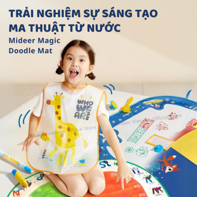 Thảm vẽ tranh nước, tranh tô màu nước ma thuật Mideer Magic Water Doodle Mat