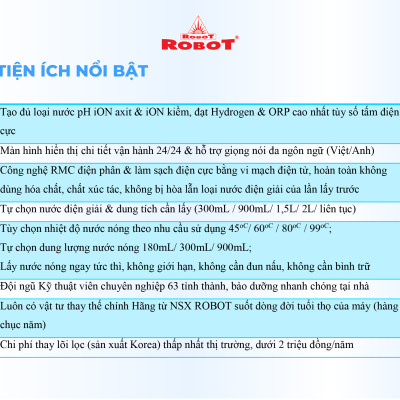 Máy Lọc Nước Điện Giải Ion Kiềm ROBOT IonKing 711 Chế Độ Nóng Nguội Lạnh  - Hàng Chính Hãng