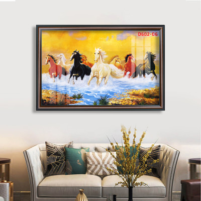 D602 01 Tranh kính Bát mã phi nước đại ( được chọn mẫu)