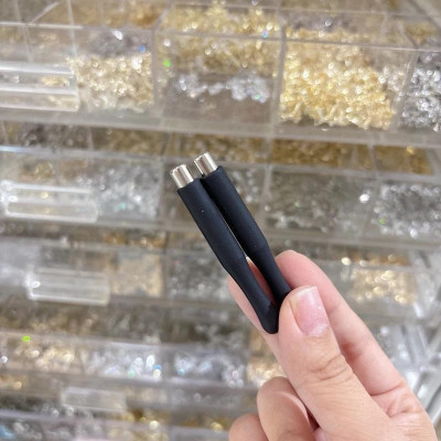 Nam Châm Tạo Mắt Mèo Đầu Tròn Bọc Silicon Đen 6cm Tạo Lực Hút Mạnh, Làm Nail Kèm Sơn Gel Tạo Hiệu Ứng cây Mắt Mèo Nữ Women