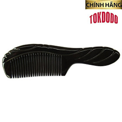 Lược Sừng Cao Cấp TOKDODO Kiểu Tiện Cổ Điển Đen