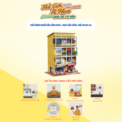 Mô Hình Tự lắp ráp DIY Sài Gòn Xưa - Thế Giới Tí Hon - GP135-01 - Mọt Sài Gòn