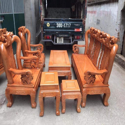 Bộ Bàn Ghế Minh Quốc Đào Gỗ Sồi Nga