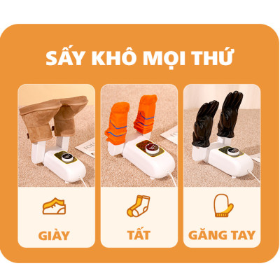 Máy sấy khô giày khử mùi hôi cao cấp Bằng Tia Cực Tím - Máy sấy khử mùi hôi nhanh tróng tiện dụng,dụng cụ làm khô giày chống mùi hôi của những ngày mưa gió (Trắng)