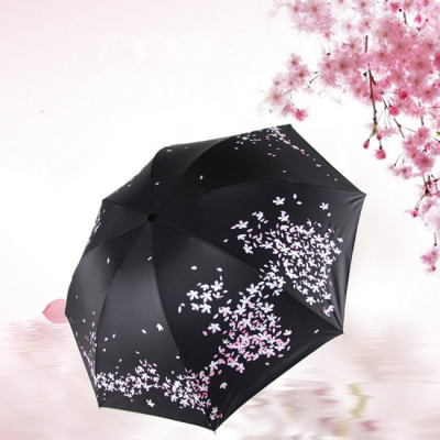 Dù xếp hoa anh đào - Màu đen