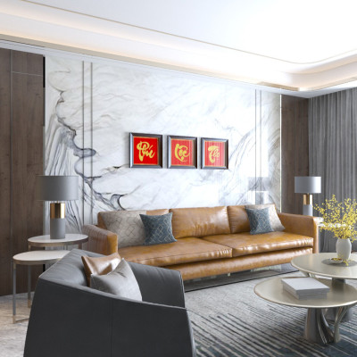 Tranh chữ Lộc thư pháp mạ vàng 24K - TCLO04