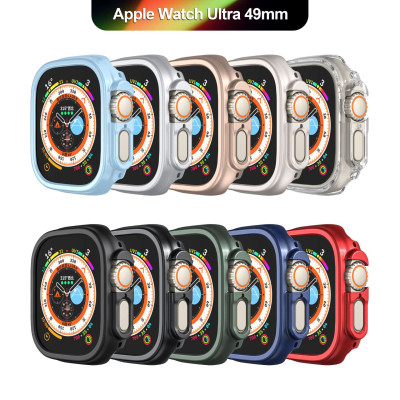 Ốp Case PC chống va đập màu kim loại cho Apple Watch Ultra 1/2 49mm - Hàng Chính Hãng