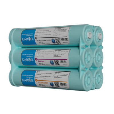 Combo 10 Lõi lọc Karofi - Đúc Nguyên Khối SMAX Hiệu Suất Cao HP 6.2 - Alkaline - Hydrogen - Hàng Chính Hãng