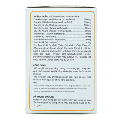 Giải độc gan Tuệ Linh Plus hỗ trợ tăng cường chức năng gan hộp 60 viên