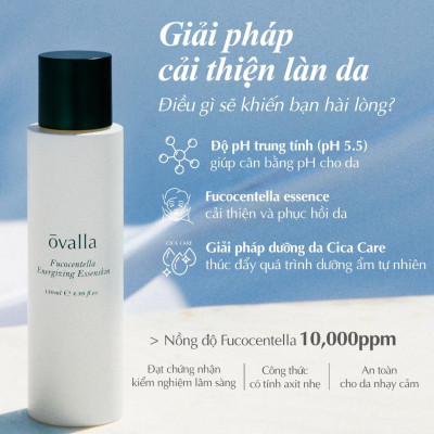 [SALE 70% DATE GẦN] Nước Thần Dưỡng Ẩm Da OVALLA Giúp Cân Bằng Độ Ẩm, Phục Hồi Và Làm Dịu Da Nhanh Chóng (Chai 130ml)