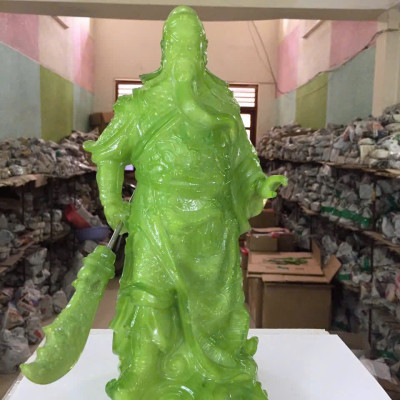 Tượng Quan công đứng size nhỏ CTQ6 15.5 x 12.6 x 30cm mạ vàng hoặc màu xanh lựa chọn