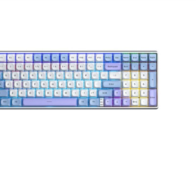 Bàn phím cơ Gaming không dây AULA S100 PRO 3 MODE (Phiên bản Xanh dương+trắng+tím/ Red switch) - Hàng Chính Hãng