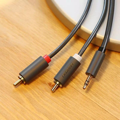 Ugreen UG10512AV116TK 3M màu Đen Cáp âm thanh 2 đầu Bông sen sang 3.5mm dương - HÀNG CHÍNH HÃNG