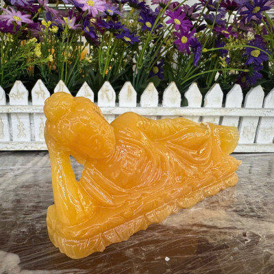 Tượng Đức Phật Thích Ca nhập Niết Bàn đá ngọc Hoàng Long