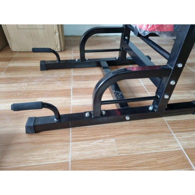 Xà Đa Năng Kết Hợp Xà Đơn Xà Kép + Ghế vớt tạ Tiêu Chuẩn Phòng Tập Chuyên Nghiệp(Tặng Kèm Đĩa Xoay eo- Không Bao Gồm đòn và bánh tạ