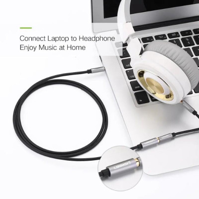 Ugreen UG10595AV118TK 3M màu Đen Cáp âm thanh 3.5mm nối dài - HÀNG CHÍNH HÃNG