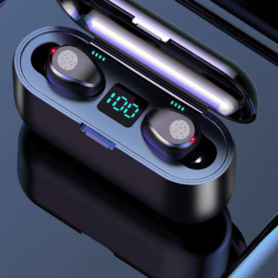 Tai Nghe Bluetooth True Wireless AMOI F9 Cảm Ứng Vân Tay, Nâng Cấp Dock Sạc có Led Báo Pin Kép - Hàng Nhập Khẩu