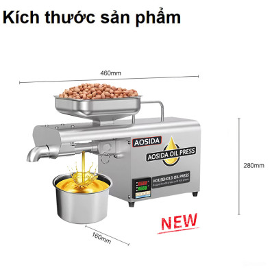 Máy ép dầu thực vật nóng và lạnh dùng trong gia đình thương hiệu Anh Quốc cao cấp AOSIDA A250 - Hàng Chính Hãng