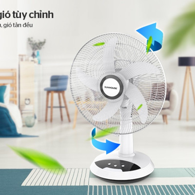 Quạt tích điện Sunhouse SHD7228, Quạt sạc điện SHD7223, SHD7116, SHD7115, Hàng chính hãng, Bảo hành 12 tháng