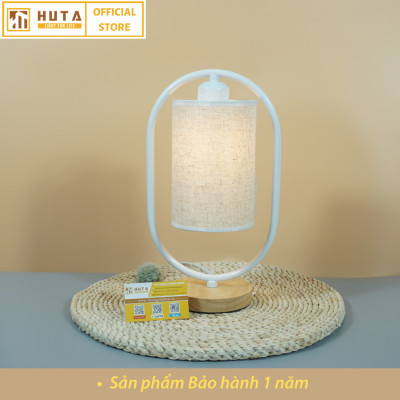 Đèn Ngủ Gỗ HUTA Light For Life G6 Chao Tròn Vingtage Kiểu Dáng Mới Lạ, Decor Trang Trí Phòng Ngủ,Tăng giảm Độ Sáng, Bóng Led Sáng Vàng Tiết Kiệm Điện