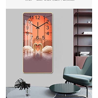 Đồng hồ treo tường phong cách sang trọng lịch thiệp, Đồng Hồ tranh Pha lê PVP